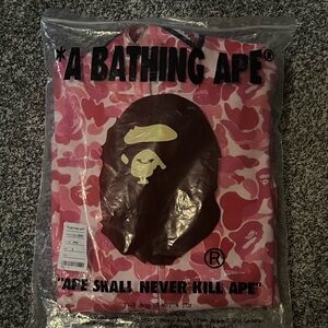 Bape Pink Camo Zip Up Sweater
